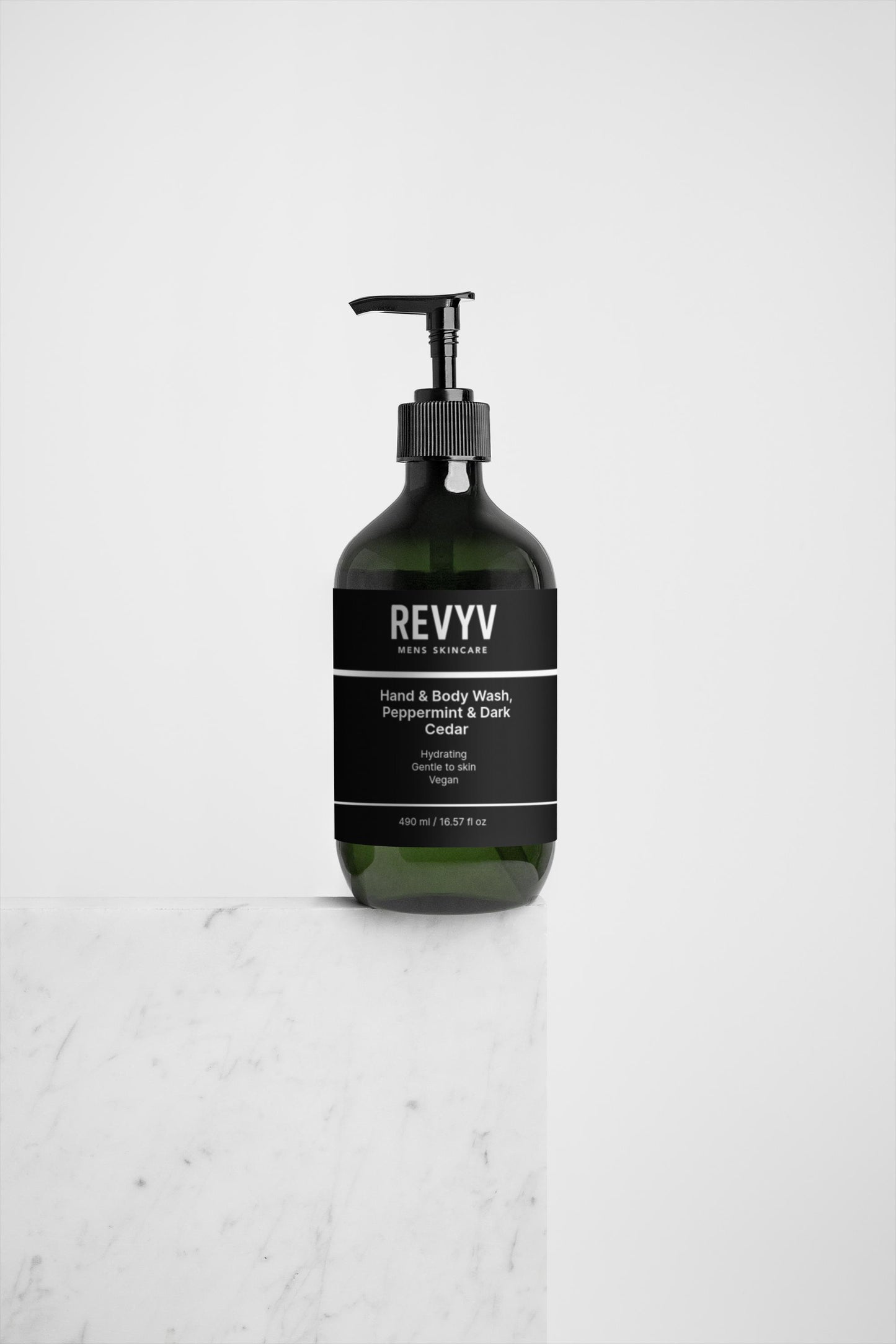 Hand & Body Wash, Peppermint & Dark Cedar